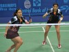 XIX Commonwealth Games-2010 Delhi: (Womens Double Badminton Final) Gutta Jwala/Machimanda Ashwini Ponnappa of India in an action against Yao Lei/Sari Shinta Mulia of Singapore at Siri fort Sports Complex, in New Delhi on October 14, 2010. India beat Singapore by 21-16, 21- 19.