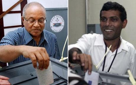 Maldives presidential candidate trio vote