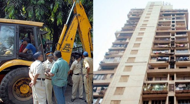 Bulldozers enter illegal Mumbai Campa cola Complex