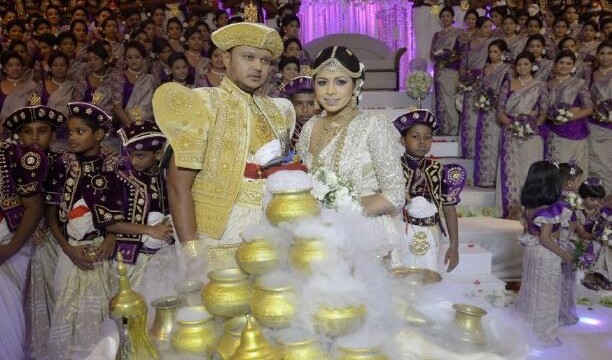 Sri Lankan couple set new world record with 126 bridesmaids at wedding