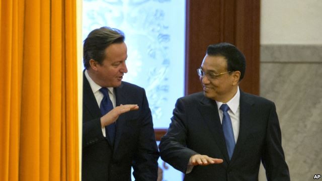 Britain’s Cameron pushes EU free trade deal in China visit