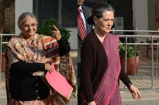 Sonia Gandhi, Sheila Dikshit cast vote