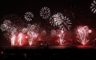 Revellers usher in 2014